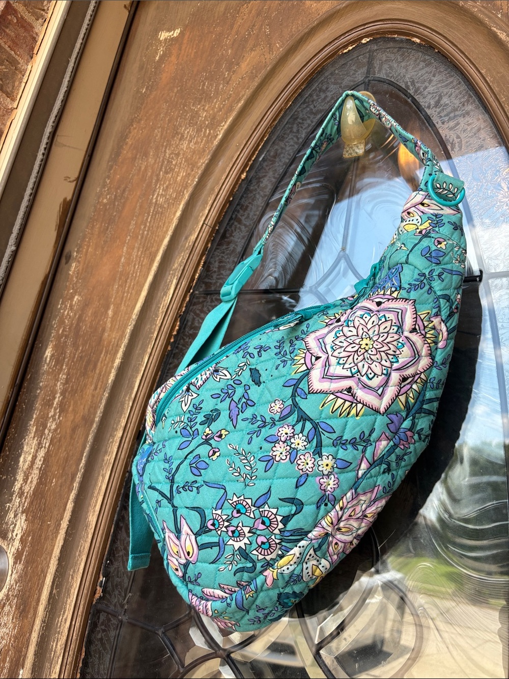 Vera Bradley peacock essential sling bag!